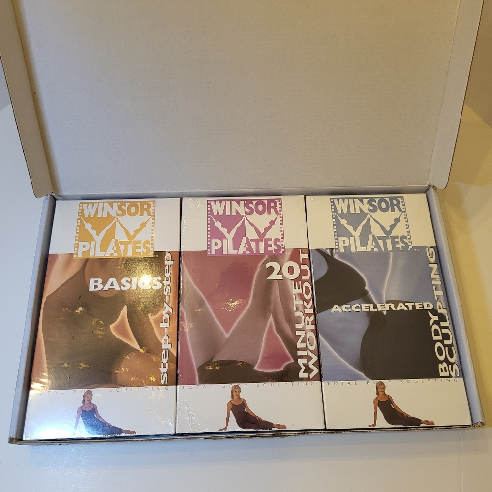Winsor Pilates VHS TAPES Set of 3 Basic, Body Sculpting, 20 Min Workout NEW NOS